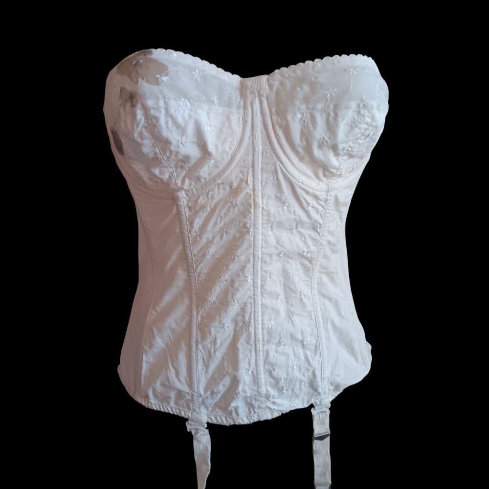 Vintage Corset Bustier 36 Women's Charmode 1950's Garters Glam Fetish Goth Top